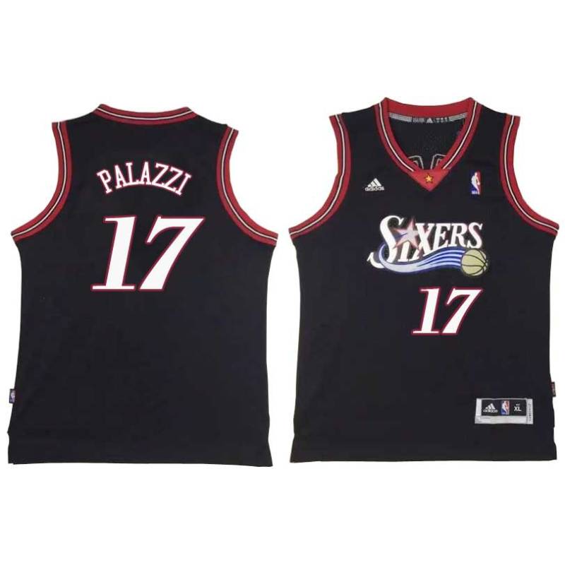 Black Throwback Togo Palazzi Twill Basketball Jersey -76ers #17 Palazzi Twill Jerseys, FREE SHIPPING