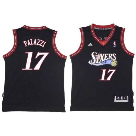 Black Throwback Togo Palazzi Twill Basketball Jersey -76ers #17 Palazzi Twill Jerseys, FREE SHIPPING