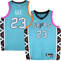 Spurs #23 Alonzo Gee 2022-2023 Green City Edition Twill Jersey