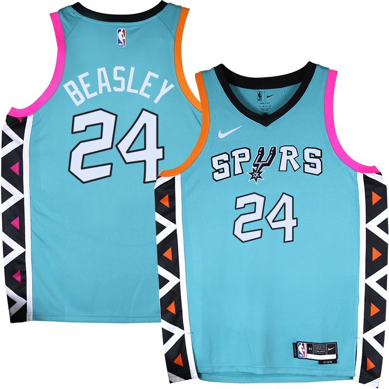 Spurs #24 Charles Beasley 2022-2023 Green City Edition Twill Jersey