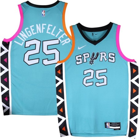 Spurs #25 Steve Lingenfelter 2022-2023 Green City Edition Twill Jersey