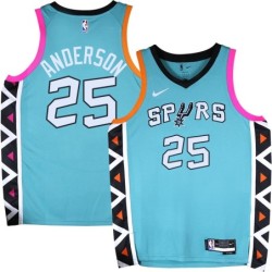 Spurs #25 James Anderson 2022-2023 Green City Edition Twill Jersey