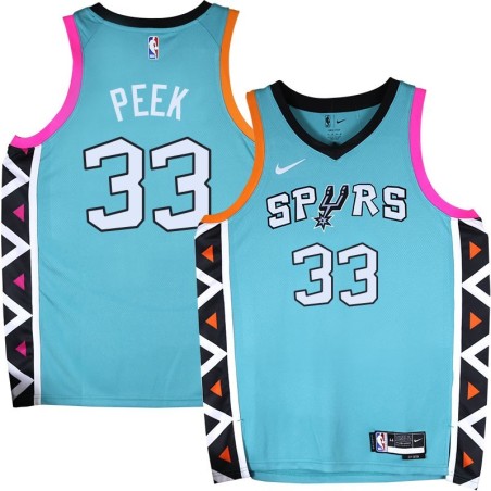 Spurs #33 Rich Peek 2022-2023 Green City Edition Twill Jersey