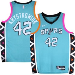 Spurs #42 Larry Krystkowiak 2022-2023 Green City Edition Twill Jersey