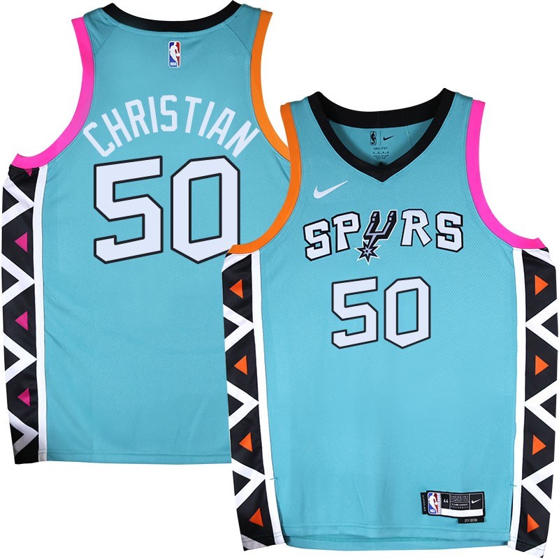 Spurs #50 Bob Christian 2022-2023 Green City Edition Twill Jersey