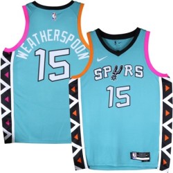 Spurs #15 Quinndary Weatherspoon 2022-2023 Green City Edition Twill Jersey