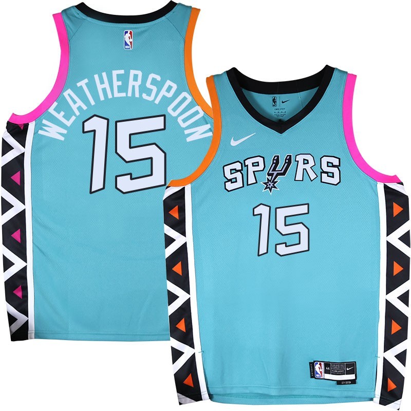 Spurs #15 Quinndary Weatherspoon 2022-2023 Green City Edition Twill Jersey