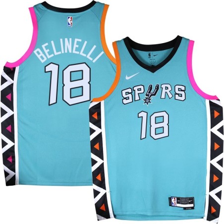 Spurs #18 Marco Belinelli 2022-2023 Green City Edition Twill Jersey