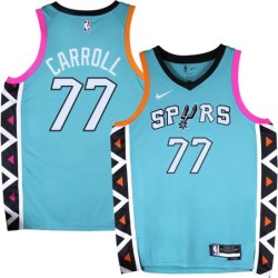 Spurs #77 DeMarre Carroll 2022-2023 Green City Edition Twill Jersey