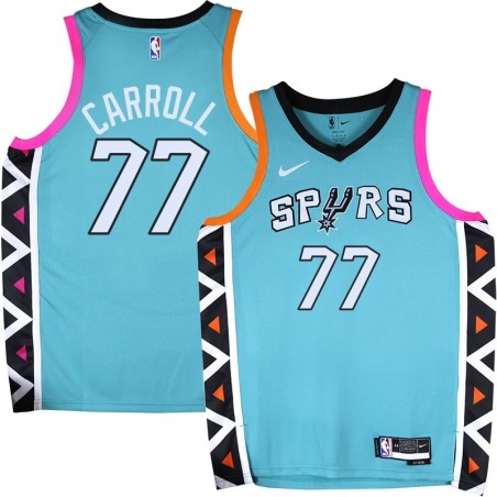 Spurs #77 DeMarre Carroll 2022-2023 Green City Edition Twill Jersey