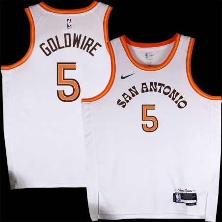 Spurs #5 Anthony Goldwire 2023-2024 City Edition Twill Jersey