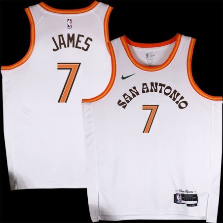 Spurs #7 Damion James 2023-2024 City Edition Twill Jersey