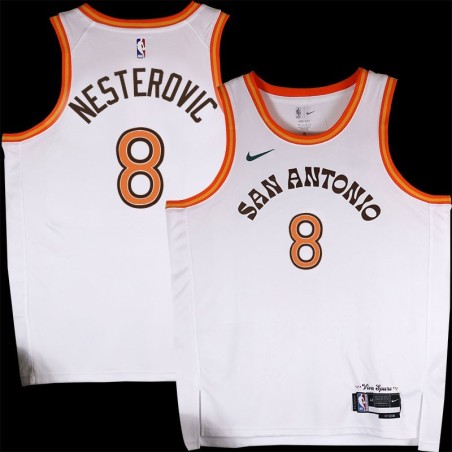 Spurs #8 Rasho Nesterovic 2023-2024 City Edition Twill Jersey