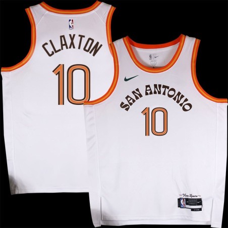 Spurs #10 Speedy Claxton 2023-2024 City Edition Twill Jersey