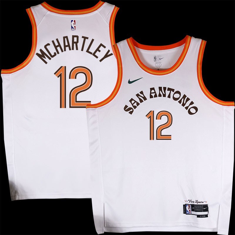 Spurs #12 Maurice McHartley 2023-2024 City Edition Twill Jersey