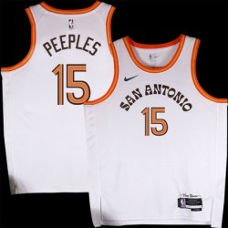 Spurs #15 George Peeples 2023-2024 City Edition Twill Jersey