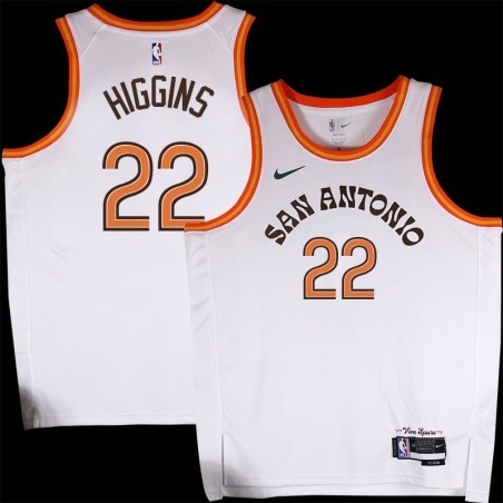 Spurs #22 Rod Higgins 2023-2024 City Edition Twill Jersey