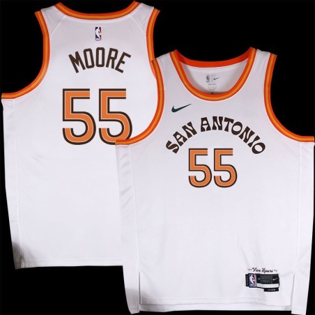 Spurs #55 Gene Moore 2023-2024 City Edition Twill Jersey