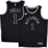 Spurs #1 Howard Eisley Black Throwback Twill Jersey