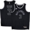 Spurs #3 Dale Ellis Black Throwback Twill Jersey