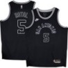 Spurs #5 Donald Royal Black Throwback Twill Jersey