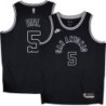 Spurs #5 Derrick Dial Black Throwback Twill Jersey