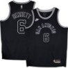 Spurs #6 Spider Bennett Black Throwback Twill Jersey