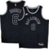 Spurs #6 Alfredrick Hughes Black Throwback Twill Jersey