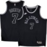 Spurs #7 Fabricio Oberto Black Throwback Twill Jersey