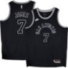 Spurs #7 Damion James Black Throwback Twill Jersey