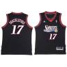 Black Throwback Charles Shackleford Twill Basketball Jersey -76ers #17 Shackleford Twill Jerseys, FREE SHIPPING