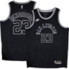 Spurs #23 Jeremy Richardson Black Throwback Twill Jersey