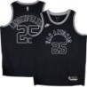 Spurs #25 Steve Lingenfelter Black Throwback Twill Jersey