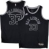 Spurs #33 Bill Willoughby Black Throwback Twill Jersey