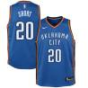 Blue Gene Short Twill Basketball Jersey -Thunder #20 Short Twill Jerseys, FREE SHIPPING