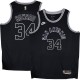 Spurs #34 Stephen Howard Black Throwback Twill Jersey