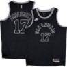 Spurs #17 Doug McDermott Black Throwback Twill Jersey