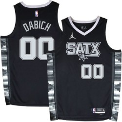 Spurs #00 Mike Dabich SATX Black Twill Jersey