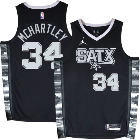 Spurs #34 Maurice McHartley SATX Black Twill Jersey