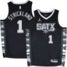 Spurs #1 Rod Strickland SATX Black Twill Jersey