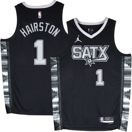 Spurs #1 Malik Hairston SATX Black Twill Jersey