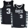 Spurs #3 Jeff Lamp SATX Black Twill Jersey