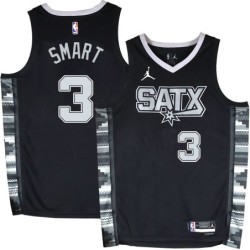 Spurs #3 Keith Smart SATX Black Twill Jersey