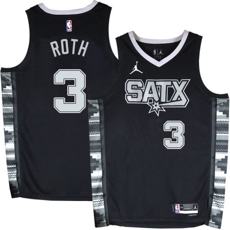 Spurs #3 Scott Roth SATX Black Twill Jersey