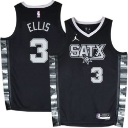 Spurs #3 Dale Ellis SATX Black Twill Jersey