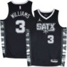 Spurs #3 Monty Williams SATX Black Twill Jersey