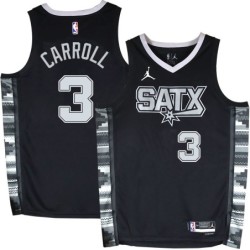 Spurs #3 Matt Carroll SATX Black Twill Jersey