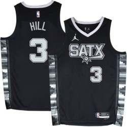 Spurs #3 George Hill SATX Black Twill Jersey