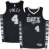 Spurs #4 Michael Finley SATX Black Twill Jersey