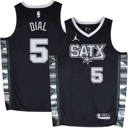 Spurs #5 Derrick Dial SATX Black Twill Jersey